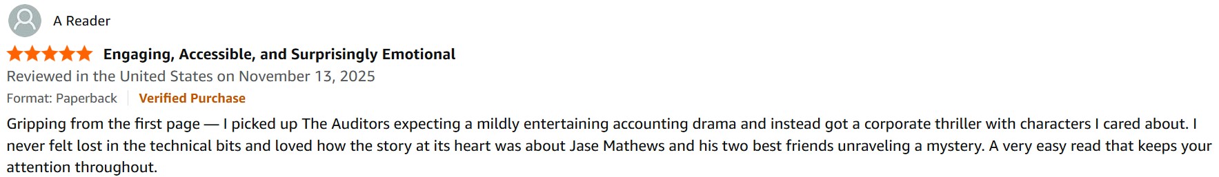 Book Review 1 for The Auditors