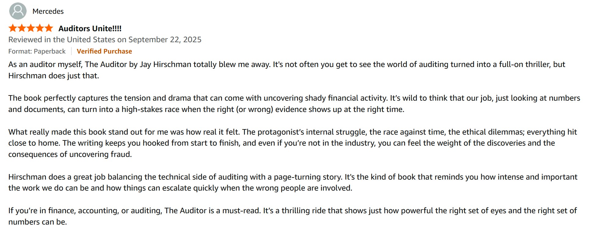 Review 5 for The Auditors