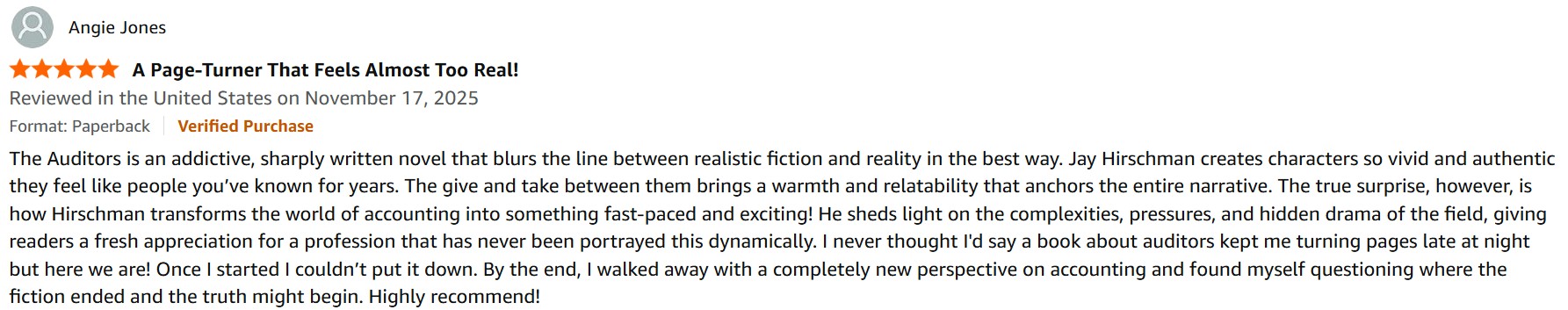 Book Review 2 for The Auditors